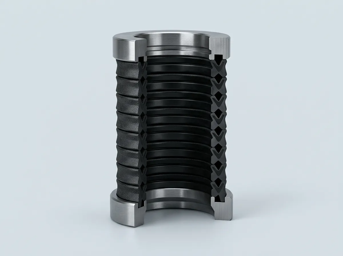 Representative view of chevron v-packing sets