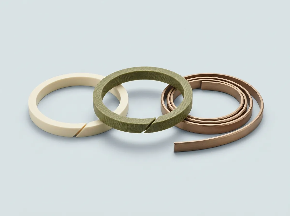 Representative view of hydraulic guide rings & wear strips