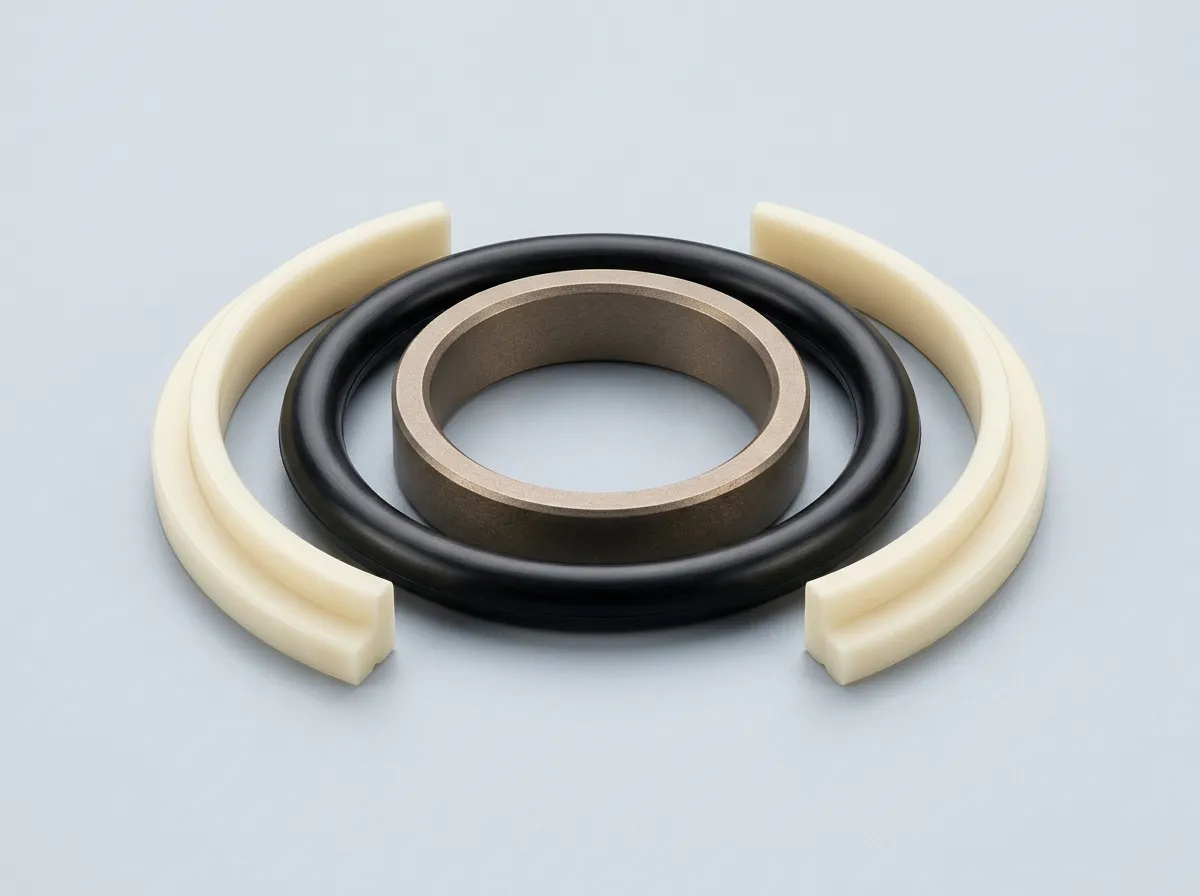 Representative view of hydraulic piston seals